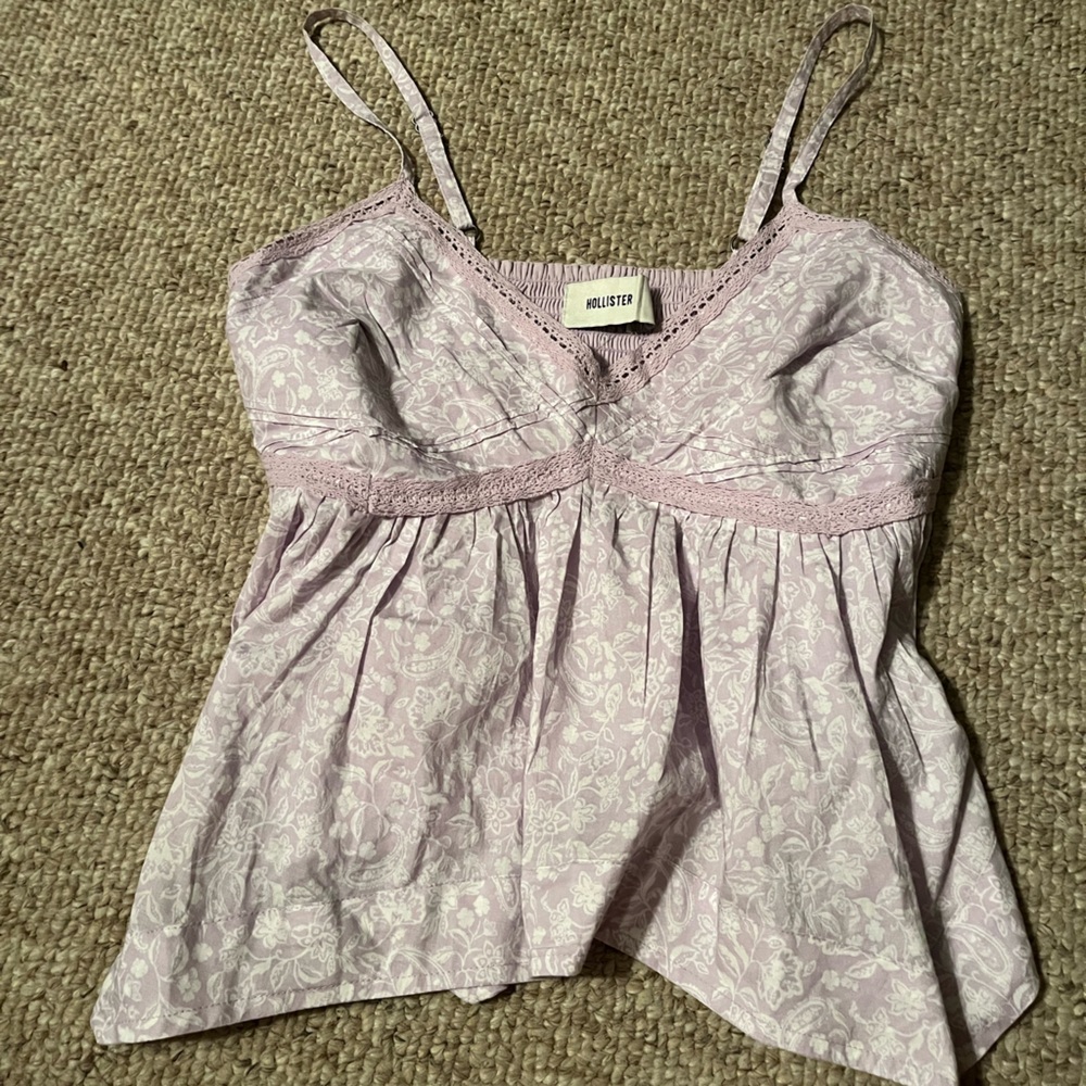 Lilac Lace Babydoll Top